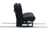 2 belt Scopema Sliding Rail Seat Bed RIB Safety Tested ISO-FIX Latch, 3 point belts FMVSS Made in Europe Available for Sprinter, Metris and ProMaster with the Transit coming soon. Vanevolve.com