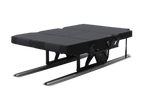 2 belt Scopema Sliding Rail Seat Bed RIB Safety Tested ISO-FIX Latch, 3 point belts FMVSS Made in Europe Available for Sprinter, Metris and ProMaster with the Transit coming soon. Vanevolve.com