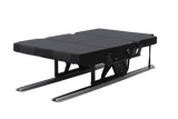 2 belt Scopema Sliding Rail Seat Bed RIB Safety Tested ISO-FIX Latch, 3 point belts FMVSS Made in Europe Available for Sprinter, Metris and ProMaster with the Transit coming soon. Vanevolve.com