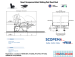 3 belt Scopema Sliding Rail Seat Bed RIB Safety Tested ISO-FIX Latch, 3 point belts FMVSS Made in Europe Dimensions  Dimensional Diagram Available for Sprinter, Metris and ProMaster with the Transit coming soon. Vanevolve.com