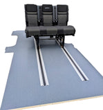 New! Van Evolve Pro Floor: shippable, insulated, easy install, adventure van track floor.  Comprehensively safety tested seat bed rails that fit the New Scopema Altair Sliding Rail Seat Bed.  Available for Sprinter, Metris and ProMaster with the Transit coming soon. Vanevolve.com